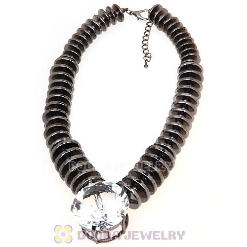 Big Rhinestone Crystal Diamond Chunky Chain Pendant Necklace Wholesale