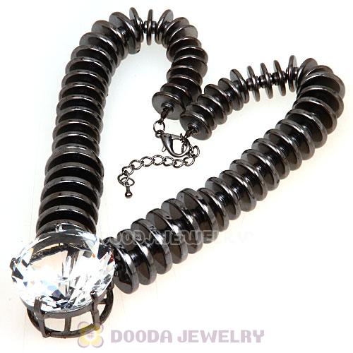 Big Rhinestone Crystal Diamond Chunky Chain Pendant Necklace Wholesale