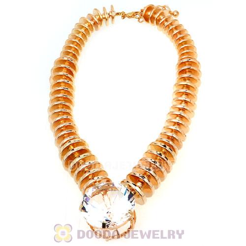 Big Rhinestone Crystal Diamond Chunky Chain Pendant Necklace Wholesale