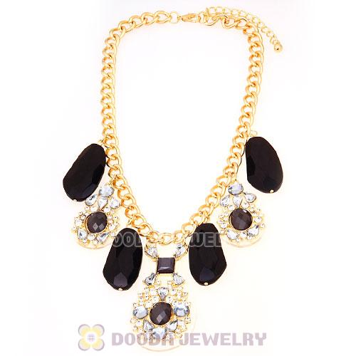 Fashion Ladies Resin Diamond Rhinestone Crystal Bib Necklace Wholesale