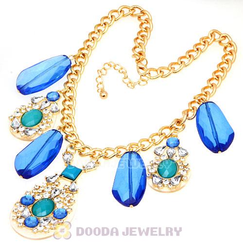 Fashion Ladies Resin Diamond Rhinestone Crystal Bib Necklace Wholesale