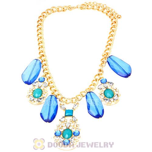 Fashion Ladies Resin Diamond Rhinestone Crystal Bib Necklace Wholesale