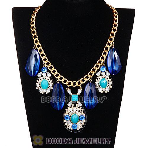 Fashion Ladies Resin Diamond Rhinestone Crystal Bib Necklace Wholesale