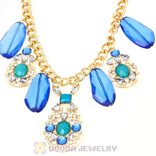 Fashion Ladies Resin Diamond Rhinestone Crystal Bib Necklace Wholesale