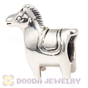 925 Sterling Silver Jewelry horse Beads with screw thread