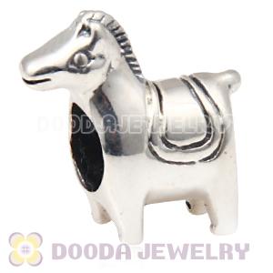 925 Sterling Silver European horse Beads with screw thread