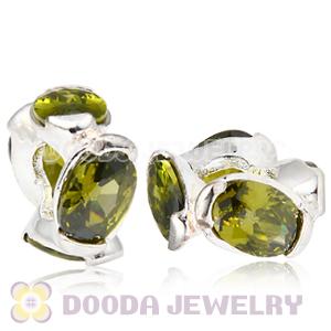 S925 Sterling Silver European Style Beads with Stone