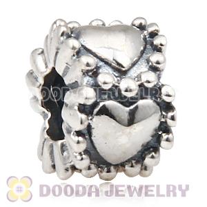 Solid Sterling Silver European Style Love to Love Beads