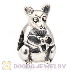 925 Sterling Silver kangaroo mother enclasp wallaby Charms