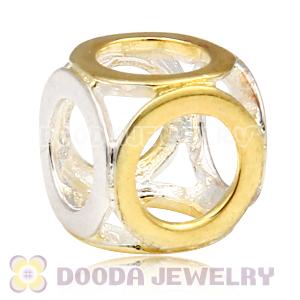 Gold Plated 4 Ring 925 Sterling Silver Hollow Charms