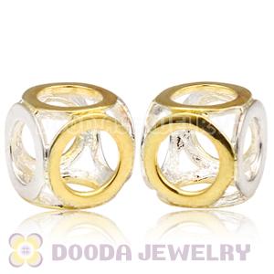 Gold Plated 4 Ring European Sterling Silver Hollow Charms