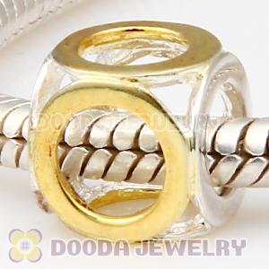 Gold Plated 4 Ring European Sterling Silver Hollow Charms