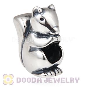 European 925 Sterling Silver Squirrel Charm Beads Wholesale
