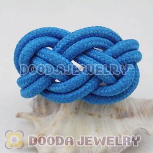 Handmade Weave Fluorescence Blue Cotton Rope Bracelet