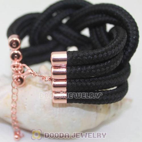 Handmade Weave Fluorescence Black Cotton Rope Bracelet