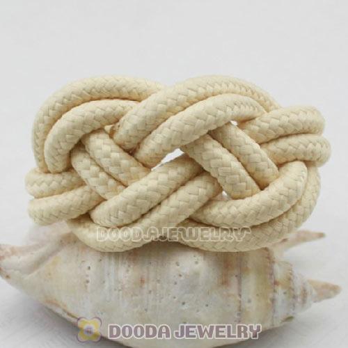 Handmade Weave Fluorescence off-white Cotton Rope Bracelet