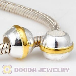 Gold Plated Line European Style Beads