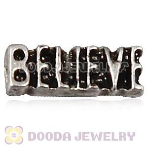 Alloy BELIEVE Floating Locket Charms Wholesale