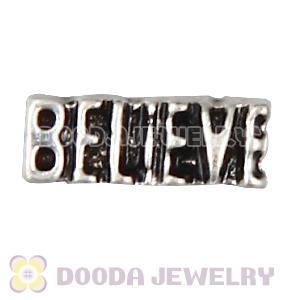 Alloy BELIEVE Floating Locket Charms Wholesale