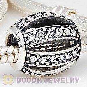 European Sterling Silver Leading Lady with Crystal Austrian Crystal Charm