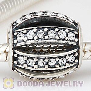 European Sterling Silver Leading Lady with Crystal Austrian Crystal Charm