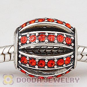 European Sterling Silver Leading Lady with Hyacinth Austrian Crystal Charm