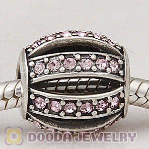 European Sterling Silver Leading Lady with Light Amethyst Austrian Crystal Charm