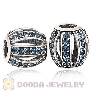 European Sterling Silver Leading Lady with Montana Austrian Crystal Charm