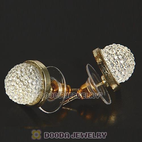 Fashion Gold Plated Clear Bubble Strawberry Stud Earring Wholesale