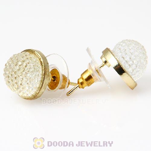 Fashion Gold Plated Clear Bubble Strawberry Stud Earring Wholesale