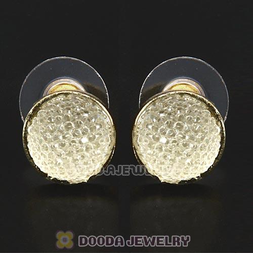 Fashion Gold Plated Clear Bubble Strawberry Stud Earring Wholesale