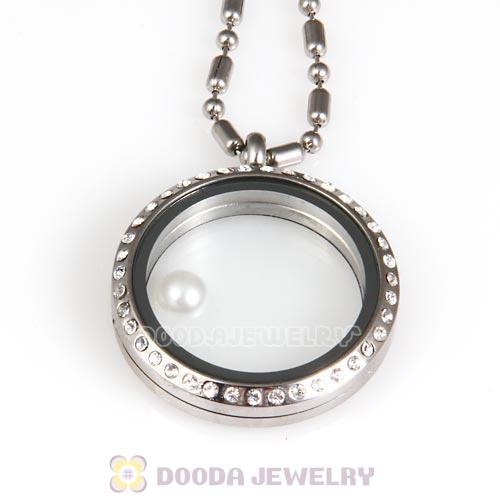 6mm Imitation Pearl Floating Locket Charms Wholesale