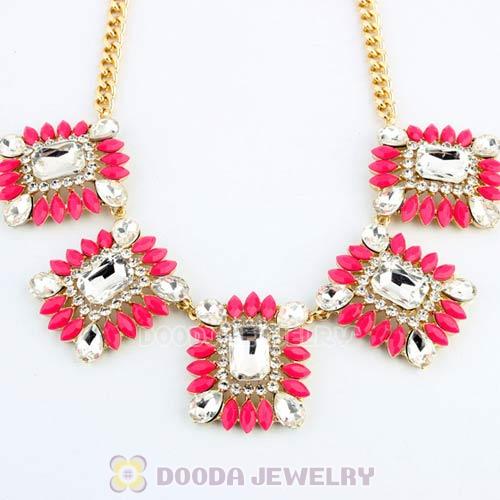 2013 Design Lollies Roseo Resin Crystal Statement Necklaces Wholesale