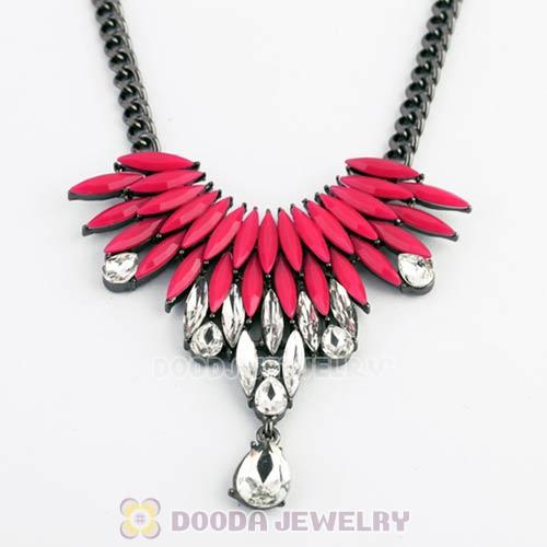 2013 Design Lollies Roseo Resin Crystal Pendant Necklaces Wholesale