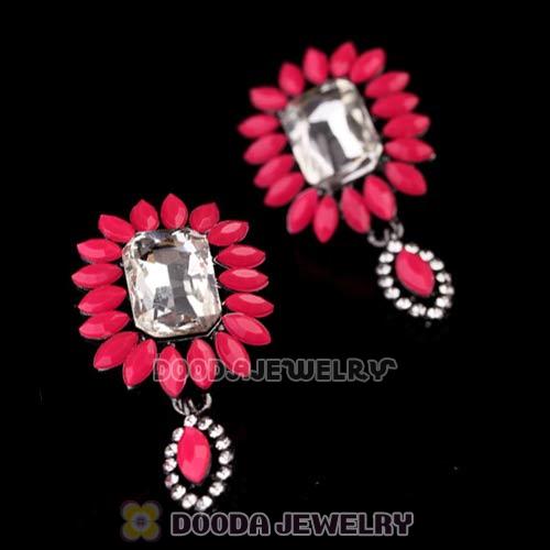 2013 Design Fashion Lollies Roseo Crystal Flower Stud Earrings