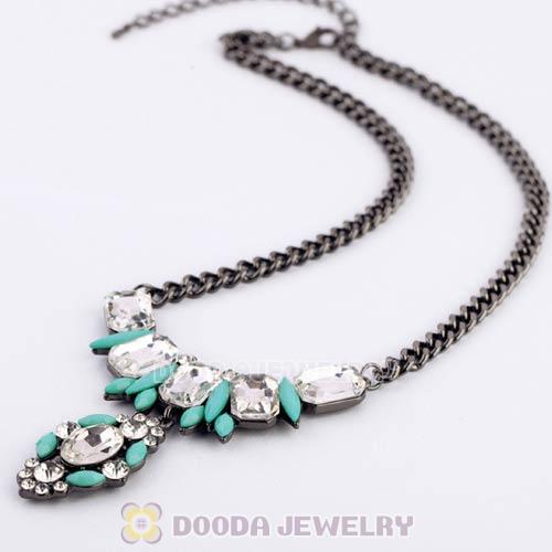 2013 Design Lollies Turquoise Resin Crystal Pendant Necklaces Wholesale