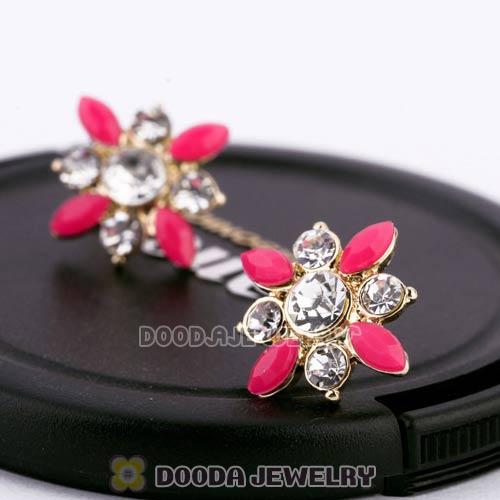 2013 Design Lollies Roseo Crystal Flower Stud Earrings