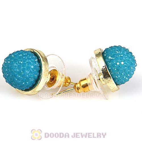 Fashion Blue Resin Bubble Stud Earring Wholesale