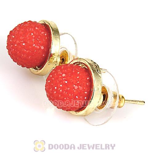 Fashion Orange Resin Bubble Stud Earring Wholesale