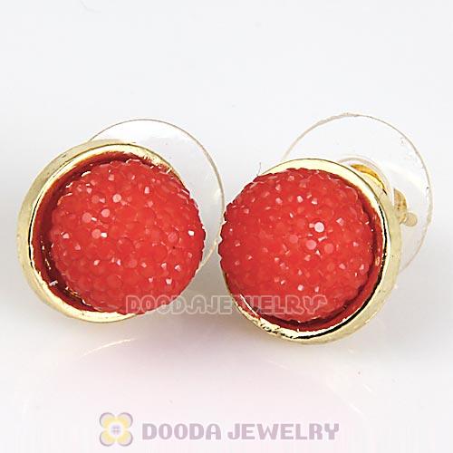 Fashion Orange Resin Bubble Stud Earring Wholesale
