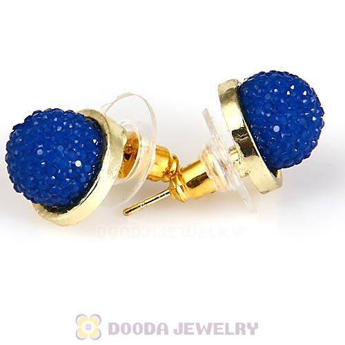 Fashion Gold Plated Navy Bubble Strawberry Stud Earring Wholesale
