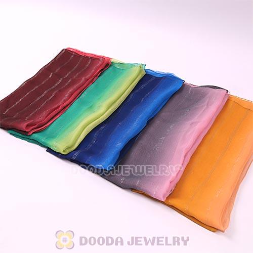 Mulberry Silk Scarves Digital Painting Yellow Fade Flower Pashmina Shawls Wholesale