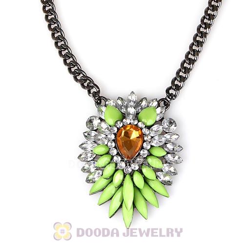 2013 Design Lollies Olivine Resin Crystal Pendant Necklaces Wholesale