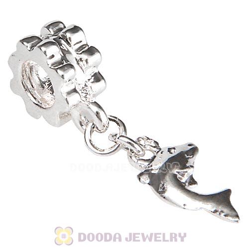 Wholesale Alloy European Style Beads Dangle Dolphin Charm