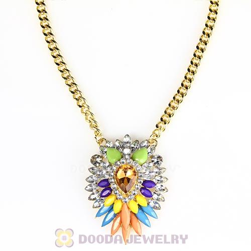 2013 Design Lollies Multicolor Resin Crystal Pendant Necklaces Wholesale