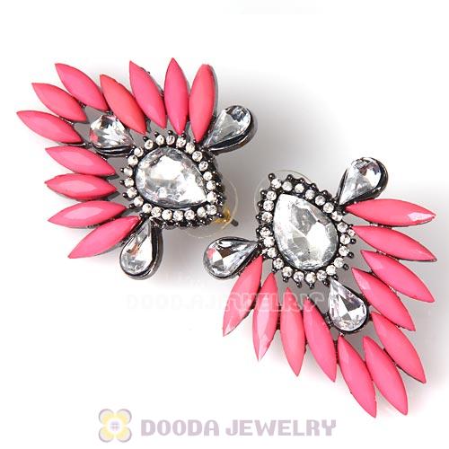 2013 Design Fashion Lollies Pink Crystal Stud Earrings Wholesale