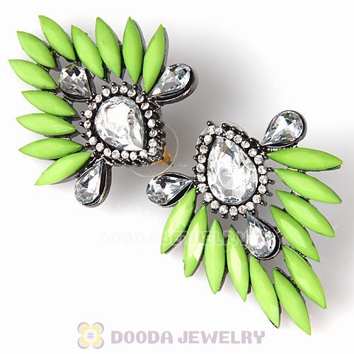 2013 Design Fashion Lollies Olivine Crystal Stud Earrings Wholesale