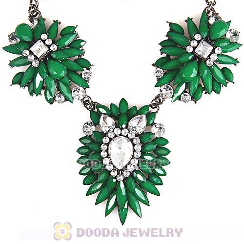 Fashion 2013 Design Lollies Dark Green Three Pendant Necklaces Wholesale
