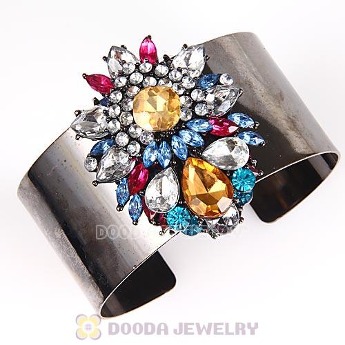 2013 Design Lollies Multi Color Resin Crystal Cuff Bangles Wholesale