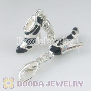 Wholesale Tscharm Jewelry Silver Plated Alloy high-heel shoe Charms
